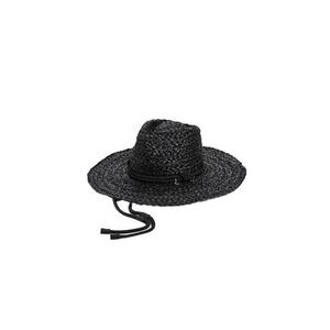 rag & bone Women's Braided Straw Hat Black L